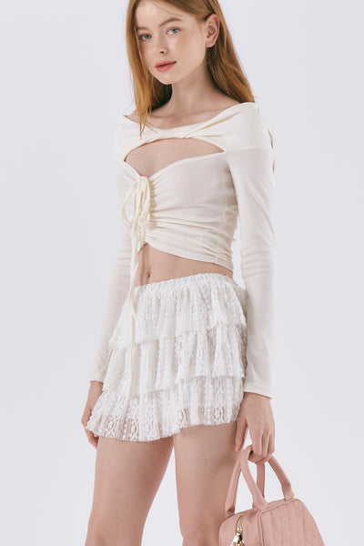 STORETS.us Ailey Tiered Lace Skorts