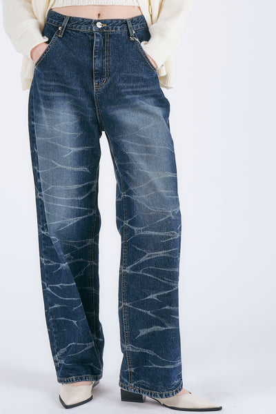 STORETS.us Daisy Whisker Wash Jeans