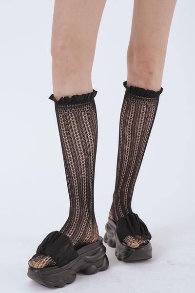 STORETS.us Lace Ruffled Knee Socks