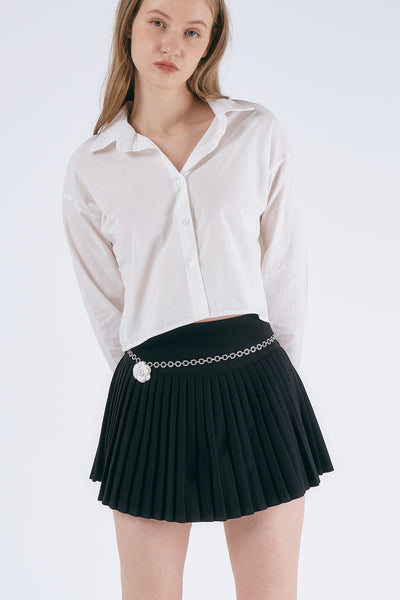 STORETS.us Lily Pleated Mini Skirt w/belt