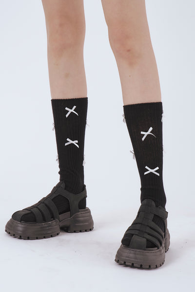 STORETS.us Petite Ribbon Knee Socks