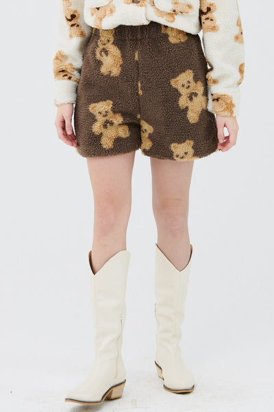 STORETS.us Sunny Teddy Faux Shearling Shorts