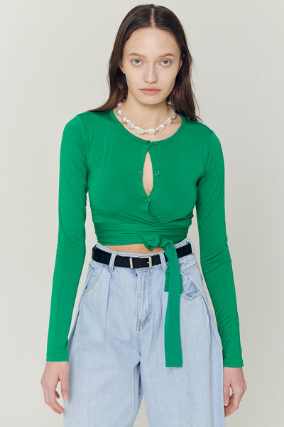 STORETS.us Mely Buttoned Wrap Top
