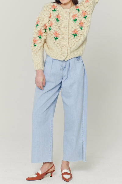 STORETS.us Lily Floral Embroidered Knit Cardigan
