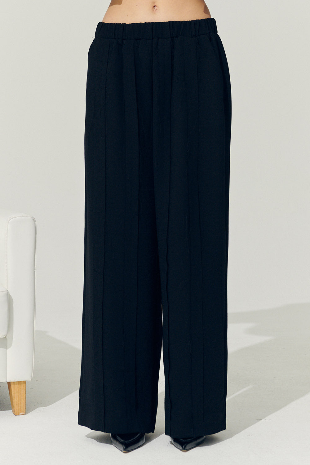 STORETS.us Re:born Daisy Frayed Trim Wide Pants