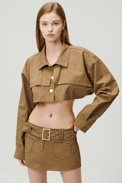STORETS.us Tiffany Cropped Trench Jacket