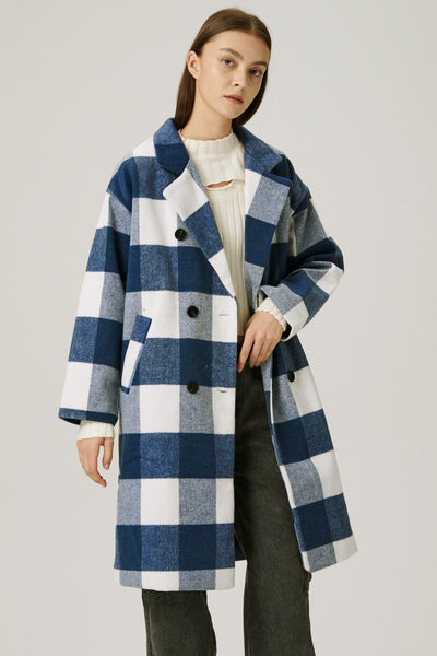 STORETS.us Dolly Double Breasted Coat in Plaid