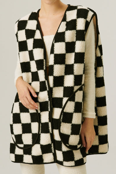 STORETS.us Ceci Oversized Checkerboard Vest