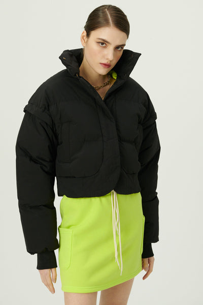 STORETS.us Cynlee Two-way Puffer Crop Jacket