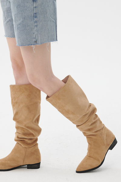 STORETS.us Wide-Leg Ruched Boots