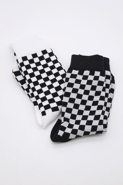 STORETS.us Monica Checkerboard Socks Set (2pairs)
