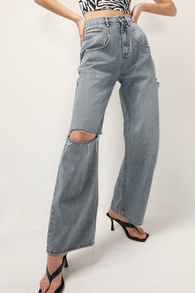 STORETS.us Mallory Slash Cut Jeans